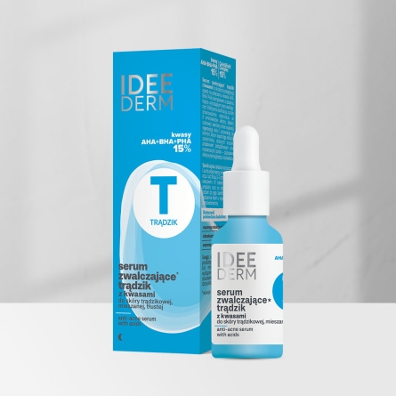 Serum zwalczające* trądzik z kwasami do skóry trądzikowej, mieszanej, tłustej